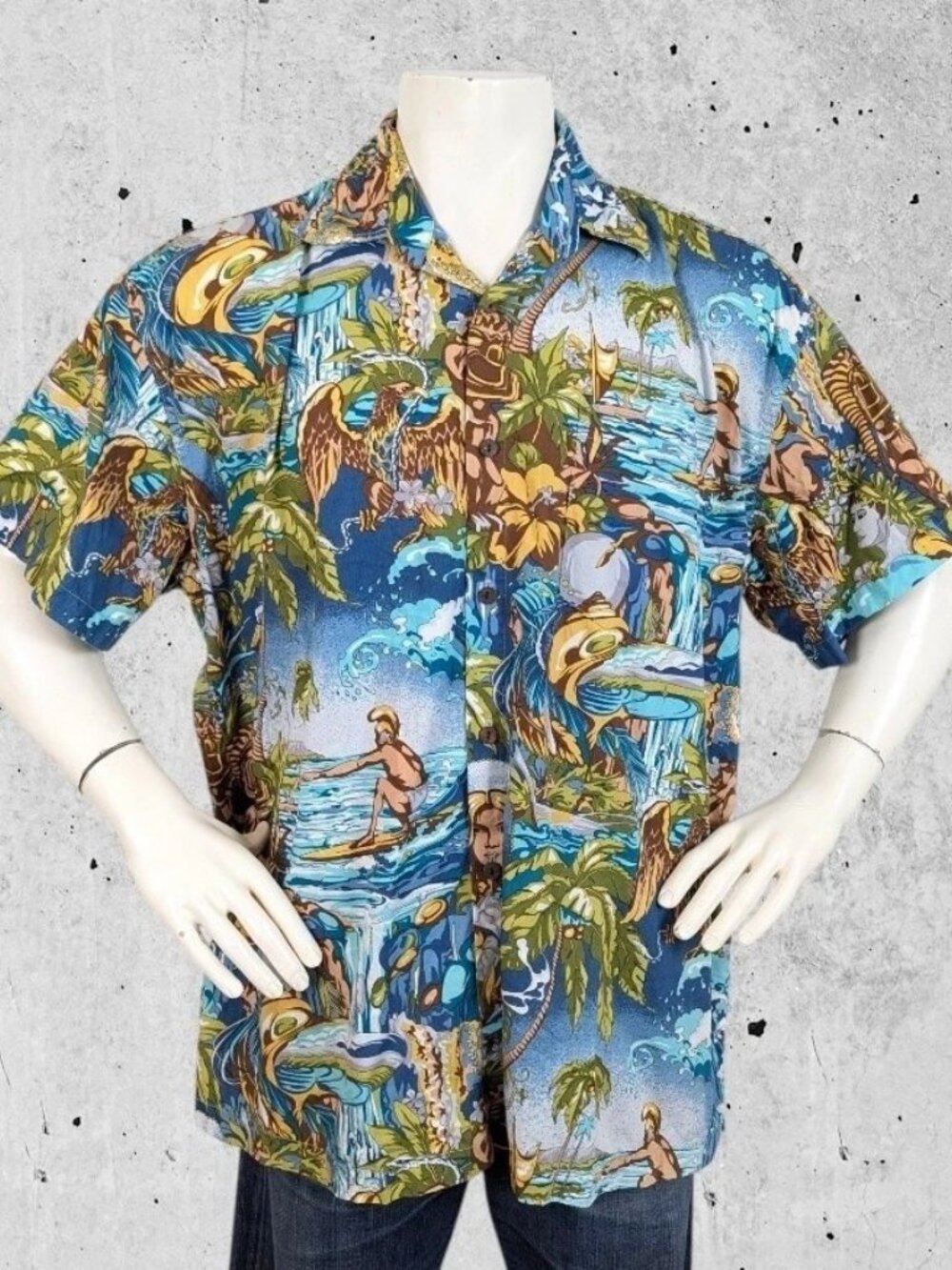 High Seas Trading Co Shirt Size XL Hawaiian Made in the USA